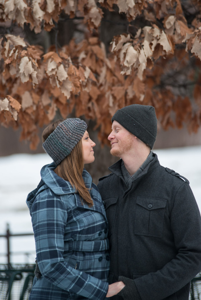 Michelle and Cody's winter engagement session at Centennial Lakes Park in Edina, MN