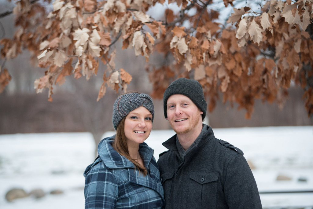 Michelle and Cody's winter engagement session at Centennial Lakes Park in Edina, MN