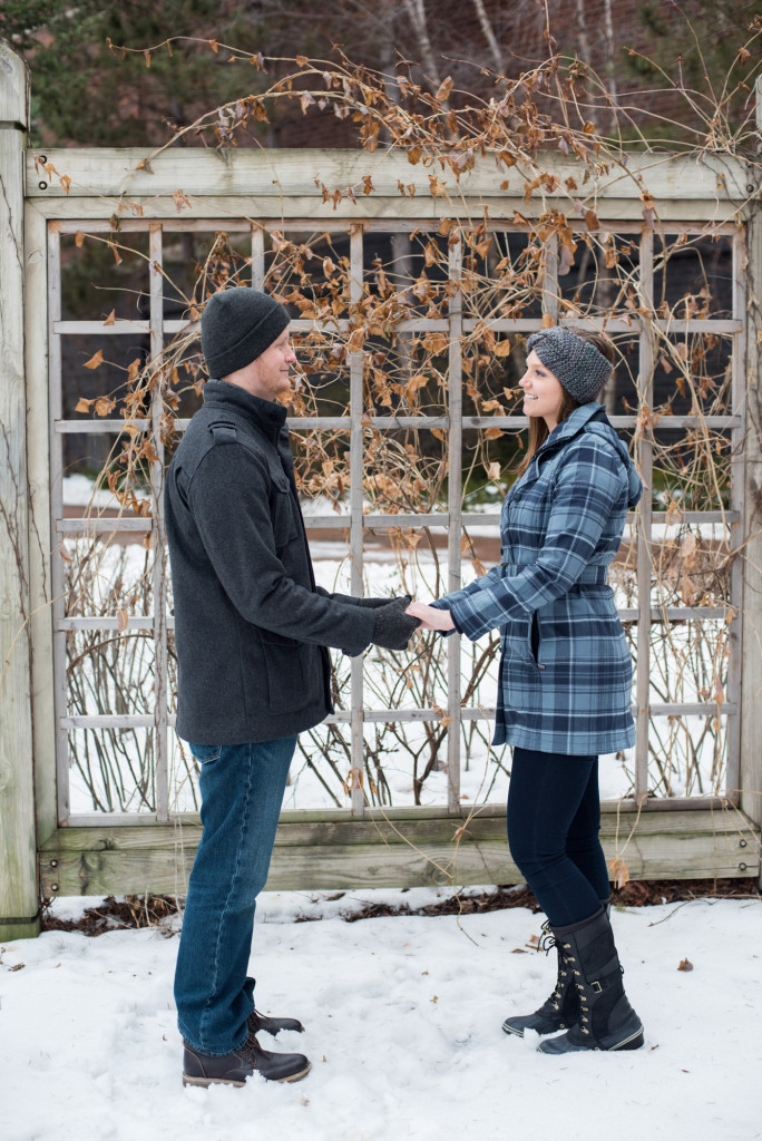 Michelle and Cody's winter engagement session at Centennial Lakes Park in Edina, MN
