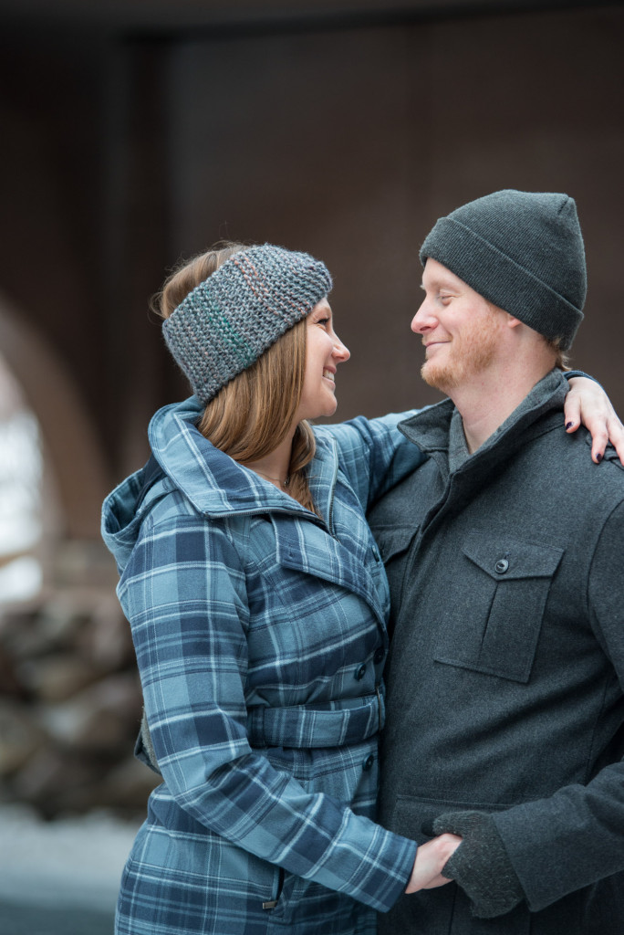 Michelle and Cody's winter engagement session at Centennial Lakes Park in Edina, MN