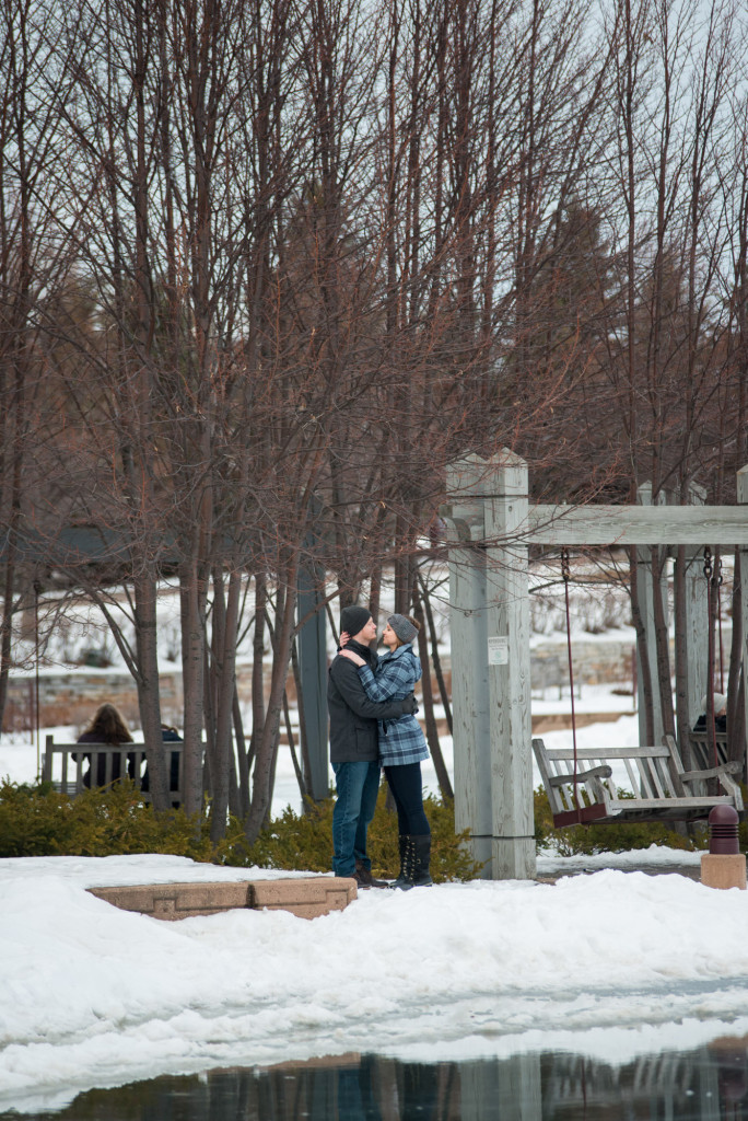 Michelle and Cody's winter engagement session at Centennial Lakes Park in Edina, MN