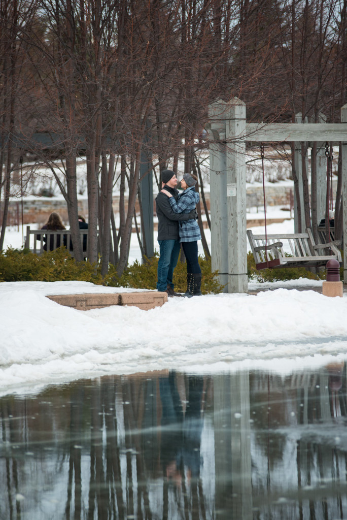 Michelle and Cody's winter engagement session at Centennial Lakes Park in Edina, MN