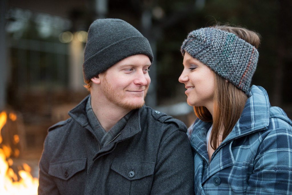 Michelle and Cody's winter engagement session at Centennial Lakes Park in Edina, MN