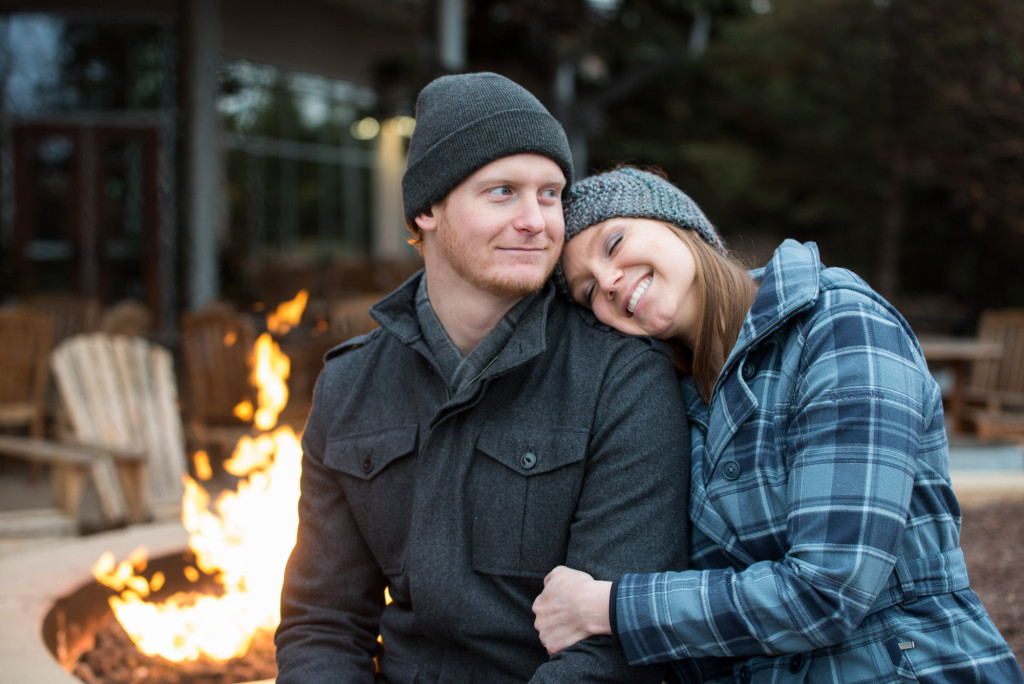 Michelle and Cody's winter engagement session at Centennial Lakes Park in Edina, MN