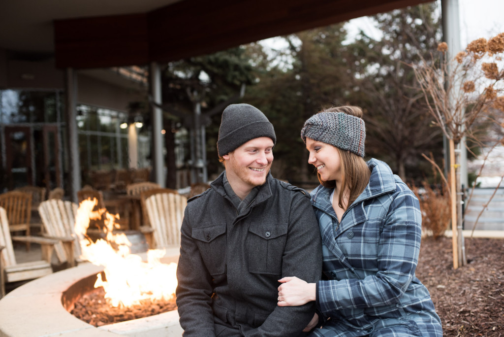 Michelle and Cody's winter engagement session at Centennial Lakes Park in Edina, MN