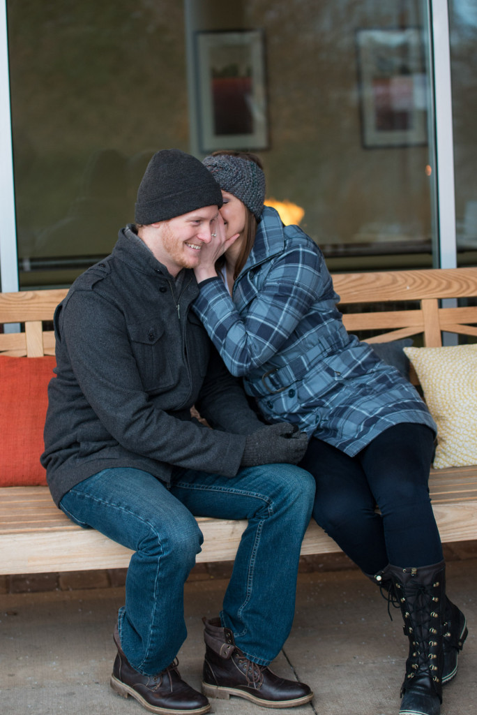 Michelle and Cody's winter engagement session at Centennial Lakes Park in Edina, MN
