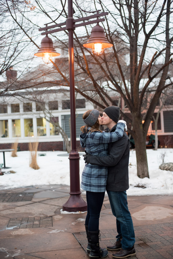 Michelle and Cody's winter engagement session at Centennial Lakes Park in Edina, MN