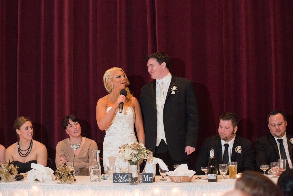 Sarah and Dan's winter wedding in Northfield, MN at the Grand Event Center