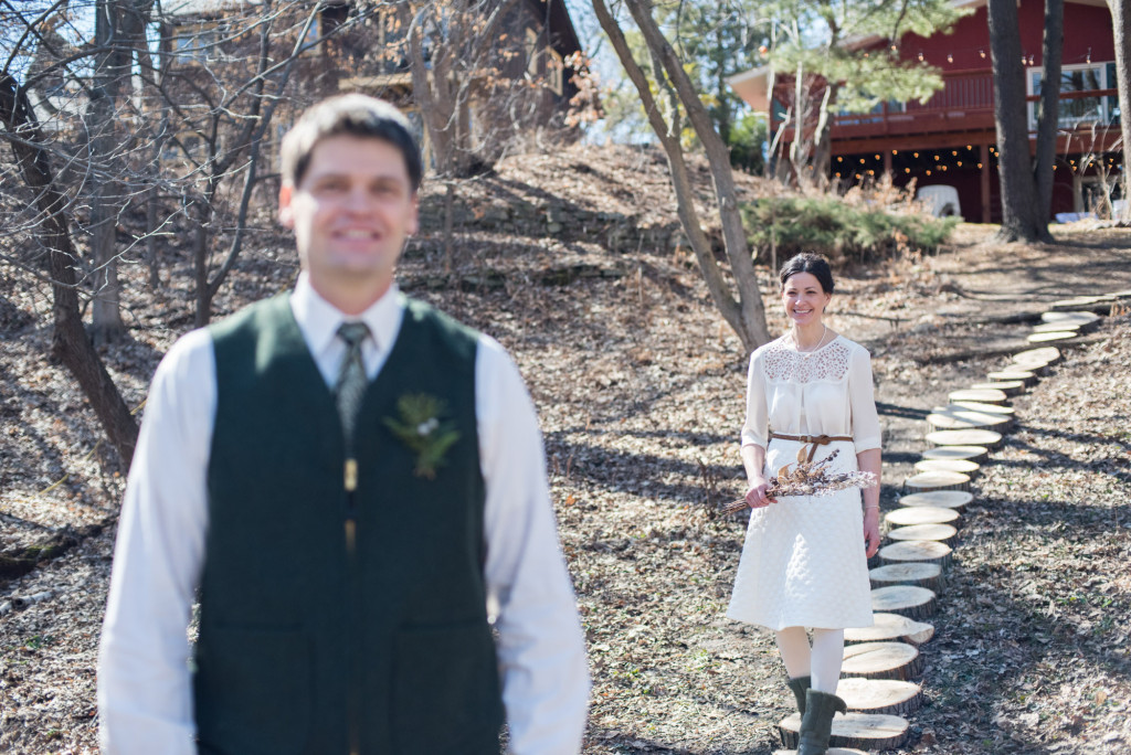 David and Mary's intimate winter Pi Day wedding