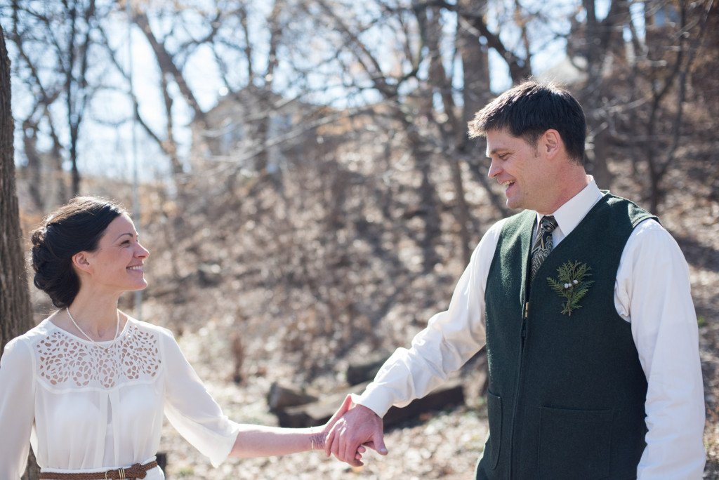 David and Mary's intimate winter Pi Day wedding