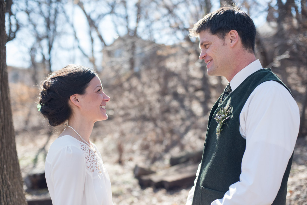 David and Mary's intimate winter Pi Day wedding