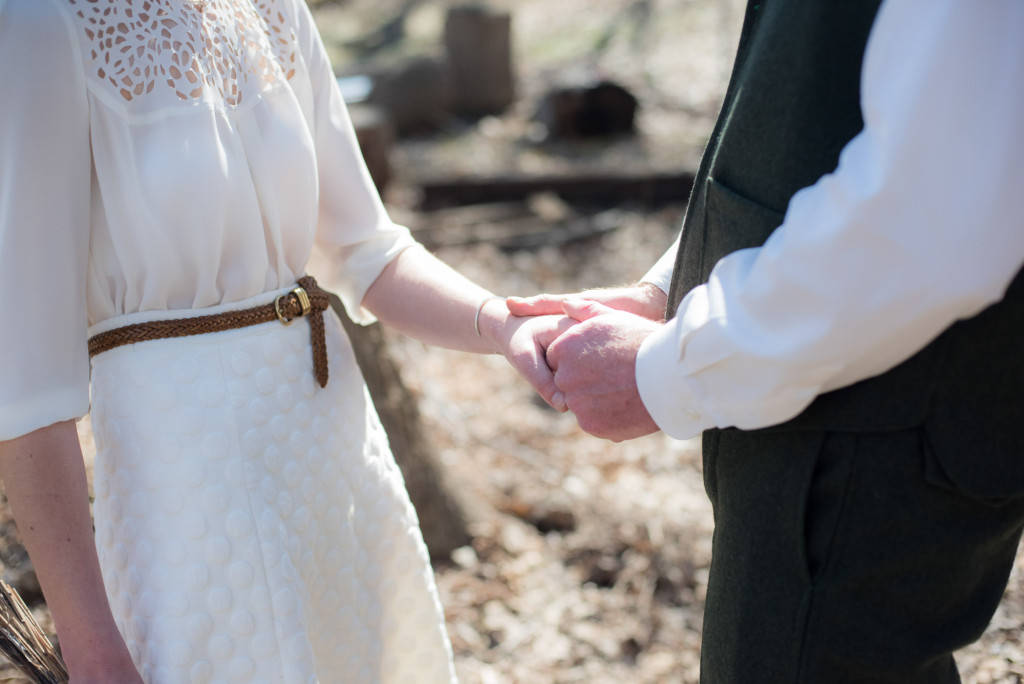 David and Mary's intimate winter Pi Day wedding