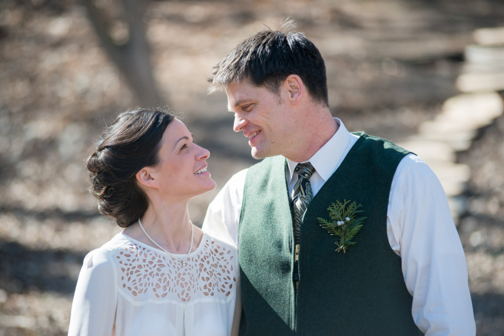 David and Mary's intimate winter Pi Day wedding