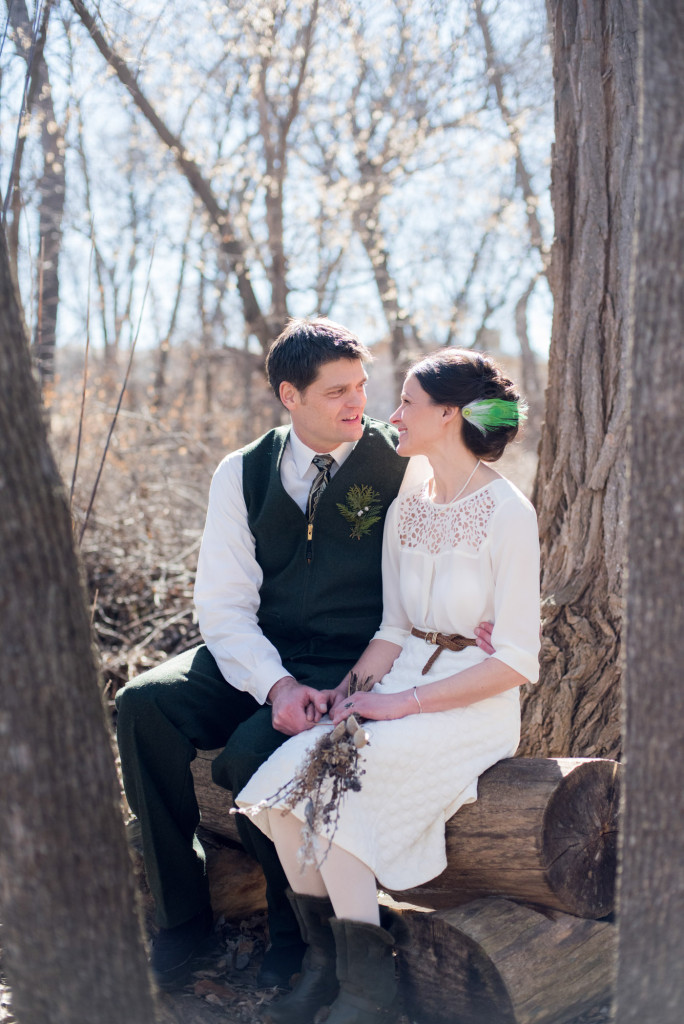 David and Mary's intimate winter Pi Day wedding