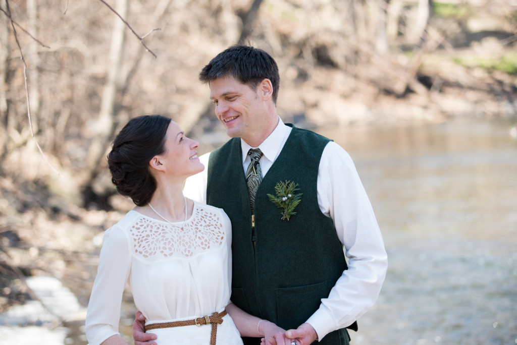 David and Mary's intimate winter Pi Day wedding