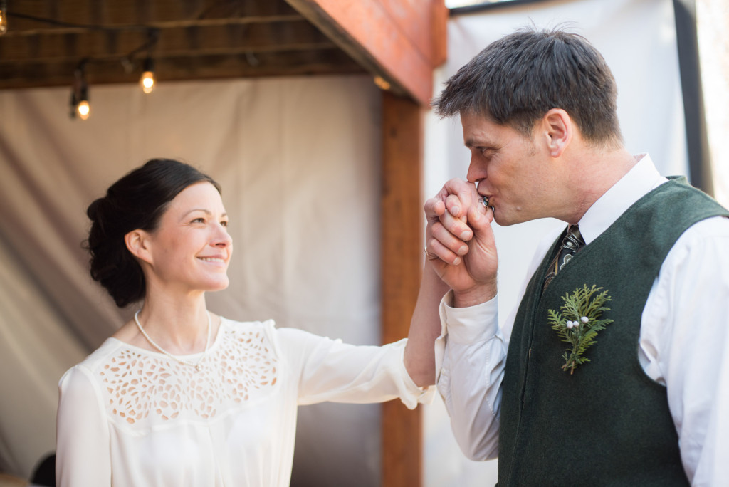 David and Mary's intimate winter Pi Day wedding
