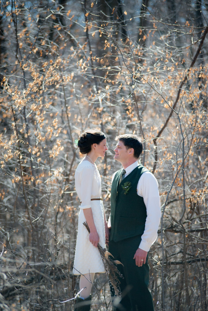 David and Mary's intimate winter Pi Day wedding