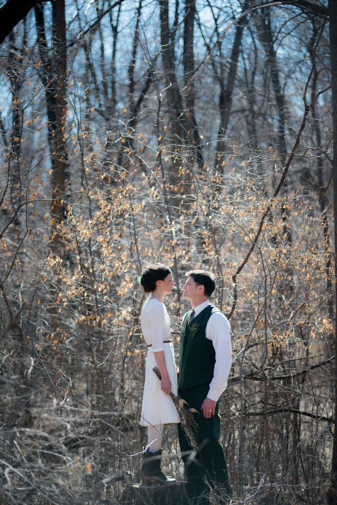 David and Mary's intimate winter Pi Day wedding