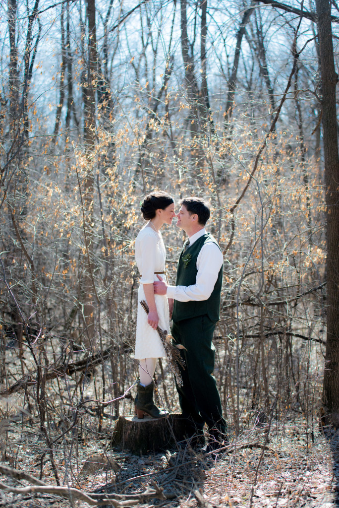 David and Mary's intimate winter Pi Day wedding
