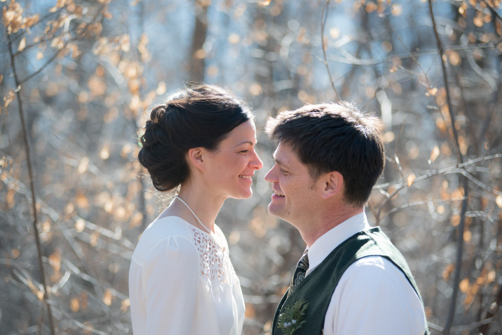 David and Mary's intimate winter Pi Day wedding