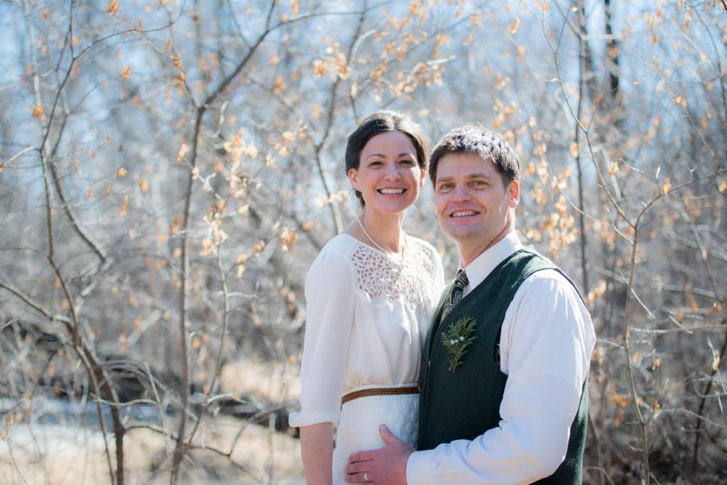 David and Mary's intimate winter Pi Day wedding