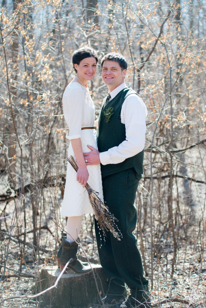 David and Mary's intimate winter Pi Day wedding