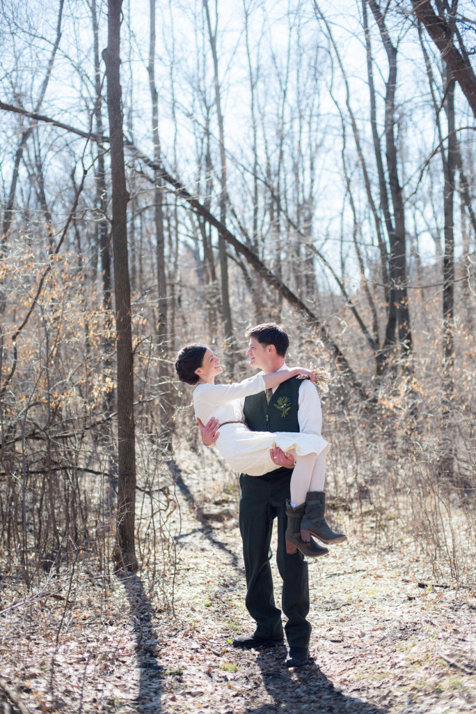 David and Mary's intimate winter Pi Day wedding