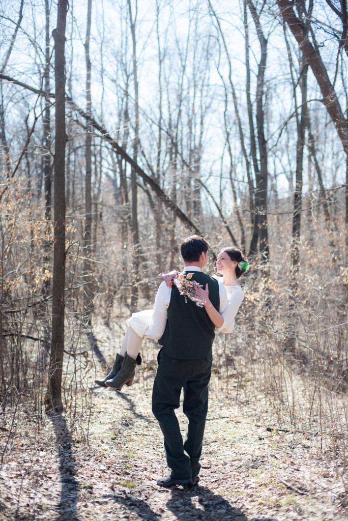 David and Mary's intimate winter Pi Day wedding