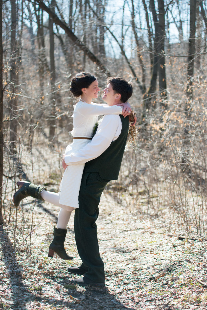 David and Mary's intimate winter Pi Day wedding