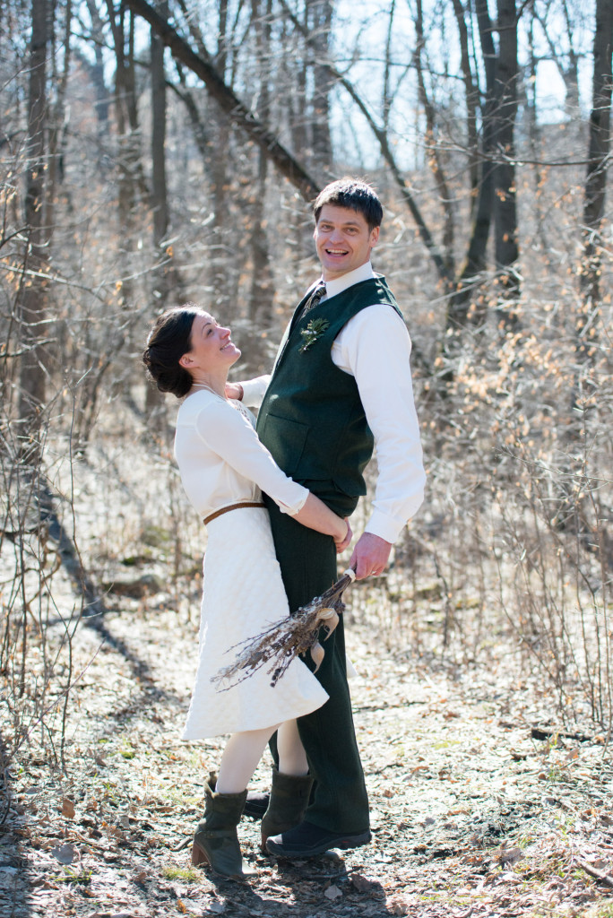 David and Mary's intimate winter Pi Day wedding