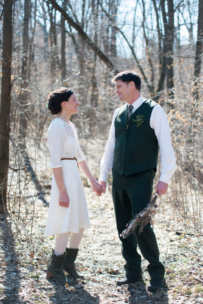David and Mary's intimate winter Pi Day wedding