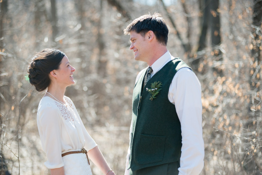 David and Mary's intimate winter Pi Day wedding