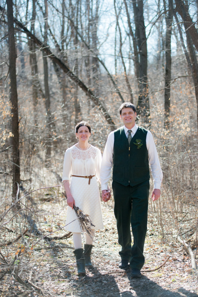 David and Mary's intimate winter Pi Day wedding