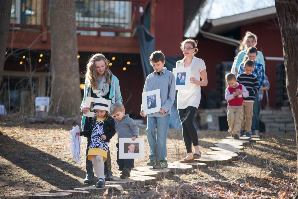 David and Mary's intimate winter Pi Day wedding