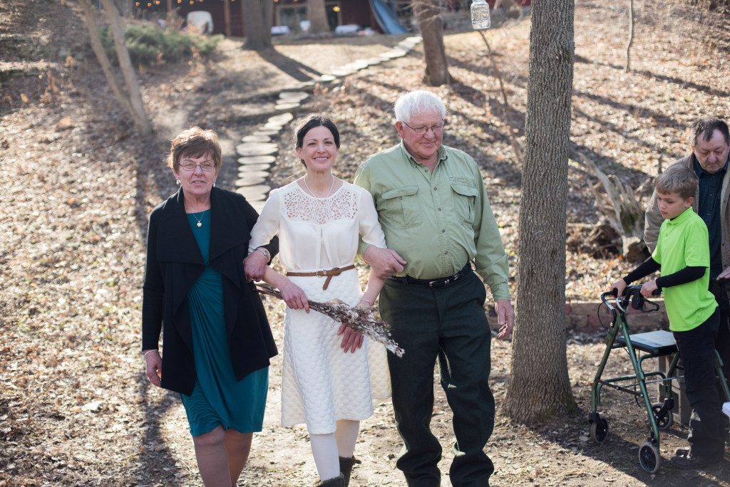 David and Mary's intimate winter Pi Day wedding