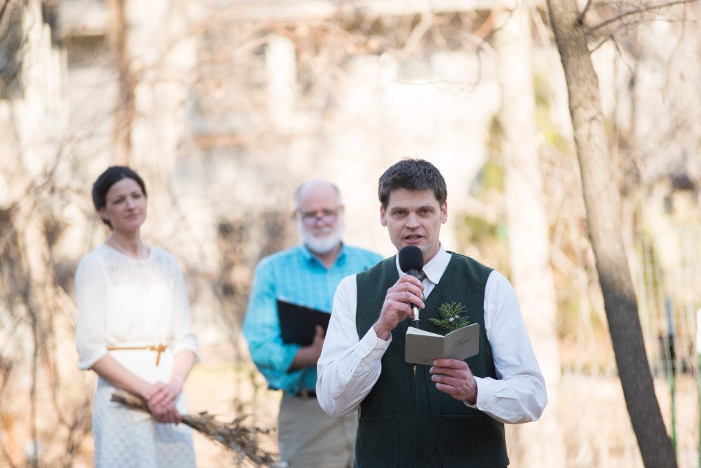 David and Mary's intimate winter Pi Day wedding