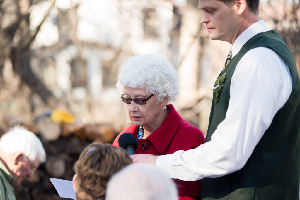 David and Mary's intimate winter Pi Day wedding