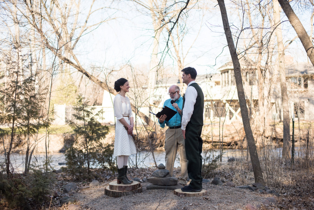David and Mary's intimate winter Pi Day wedding