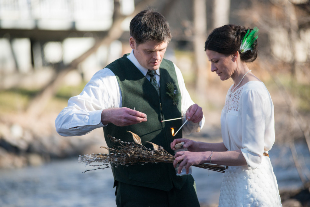 David and Mary's intimate winter Pi Day wedding