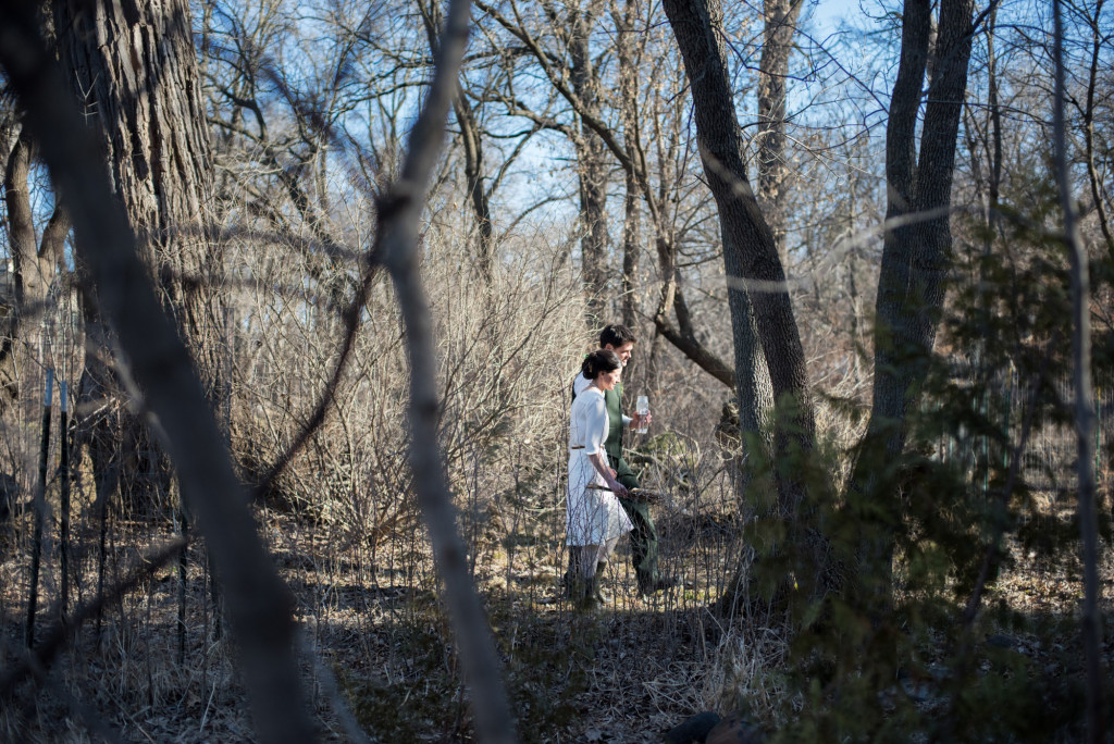 David and Mary's intimate winter Pi Day wedding