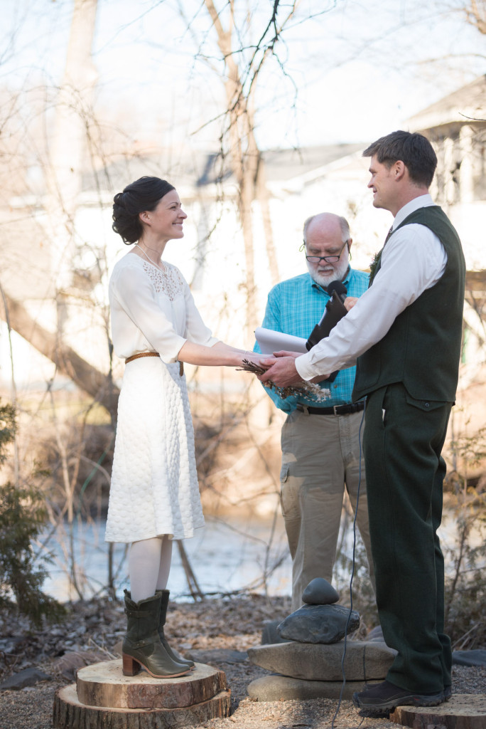 David and Mary's intimate winter Pi Day wedding