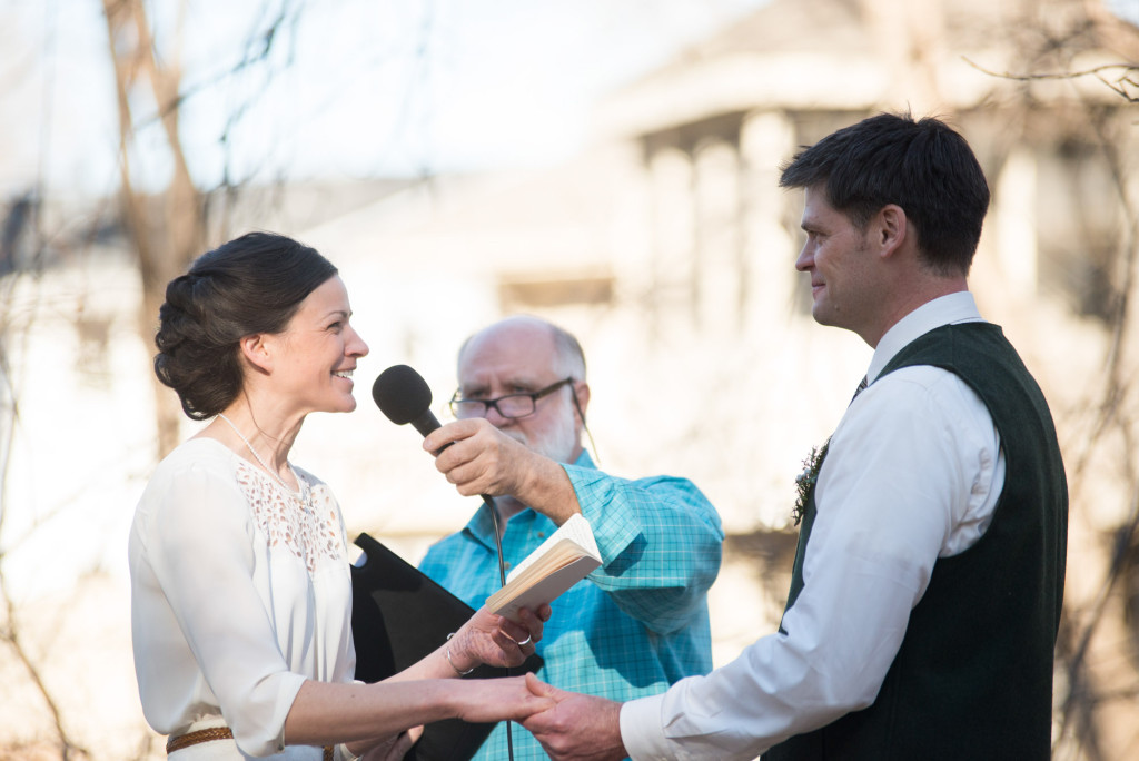 David and Mary's intimate winter Pi Day wedding