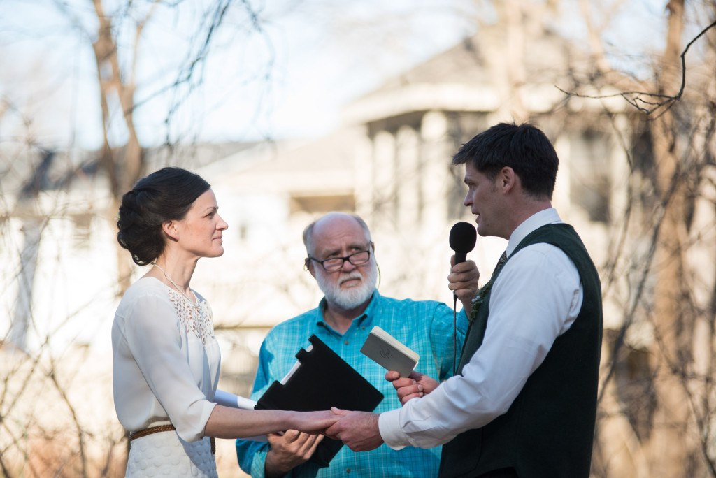 David and Mary's intimate winter Pi Day wedding