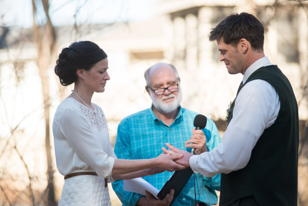 David and Mary's intimate winter Pi Day wedding