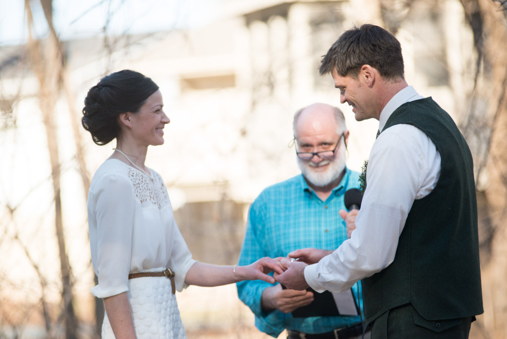 David and Mary's intimate winter Pi Day wedding