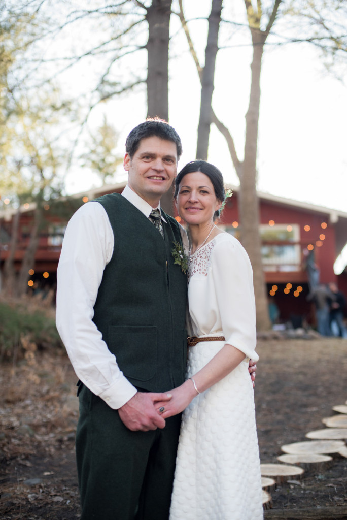 David and Mary's intimate winter Pi Day wedding