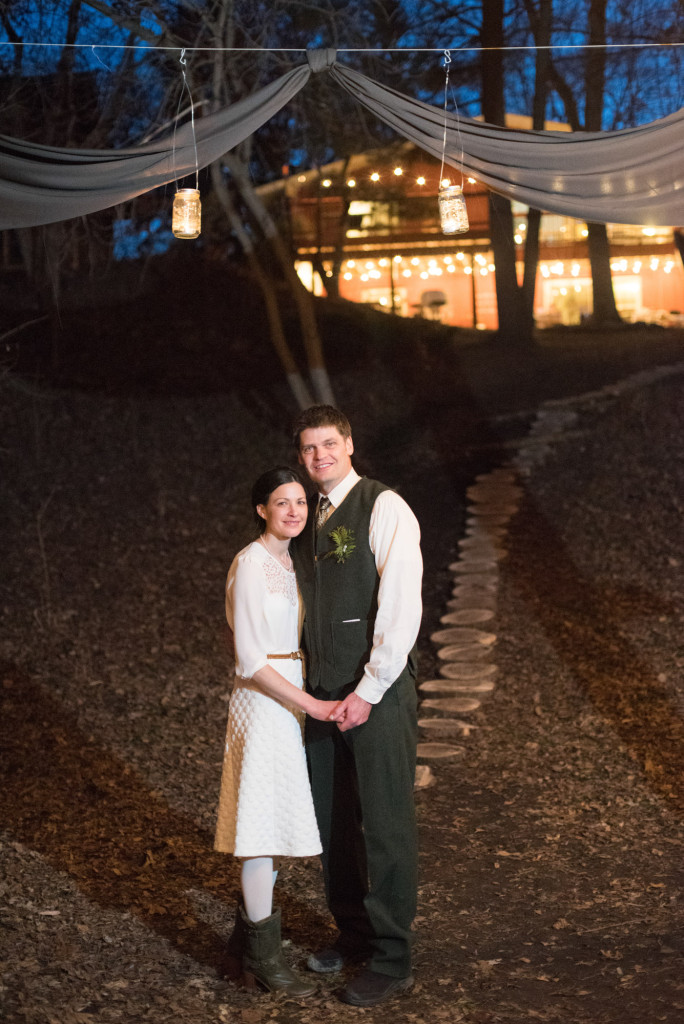 David and Mary's intimate winter Pi Day wedding