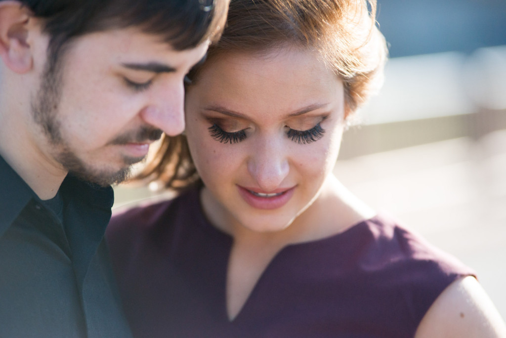 Jacqueline and Alex's spring engagement session at Stone Arch Bridge in Minneapolis, MN