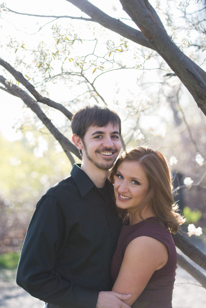Jacqueline and Alex's spring engagement session at Stone Arch Bridge in Minneapolis, MN