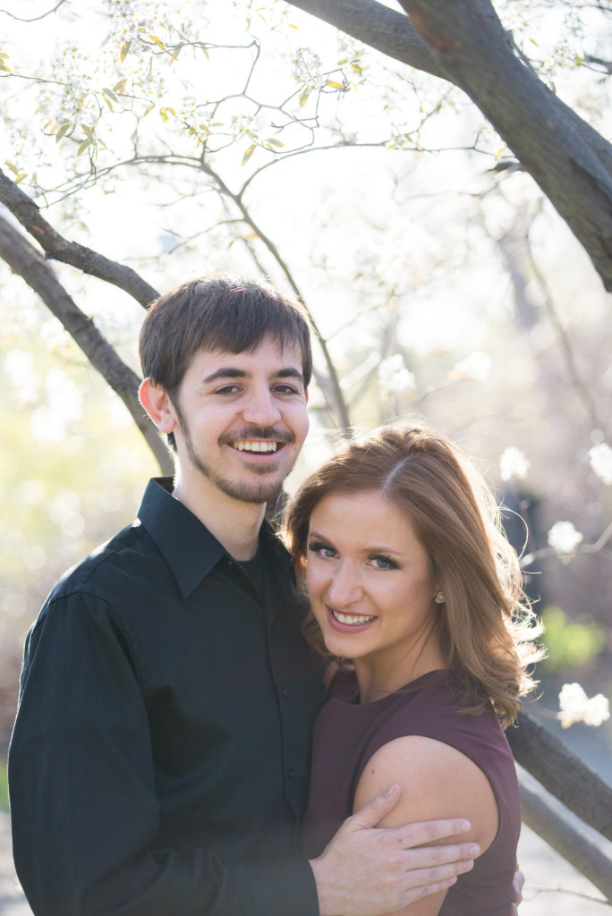 Jacqueline and Alex's spring engagement session at Stone Arch Bridge in Minneapolis, MN